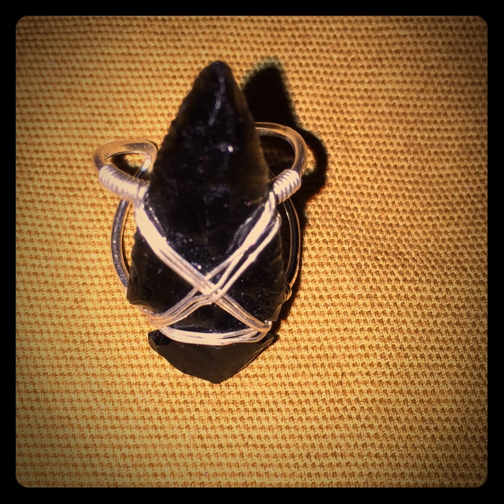 Free People arrowhead crystal ring